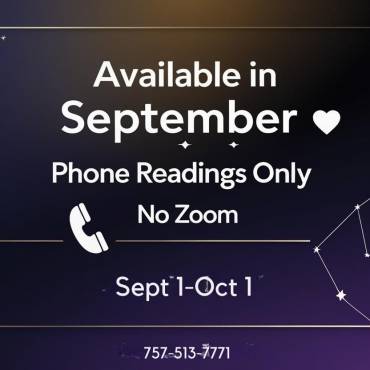 Readings While I’m Abroad: Phone Sessions Available in September