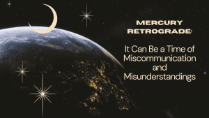 Earth with text about Mercury retrograde