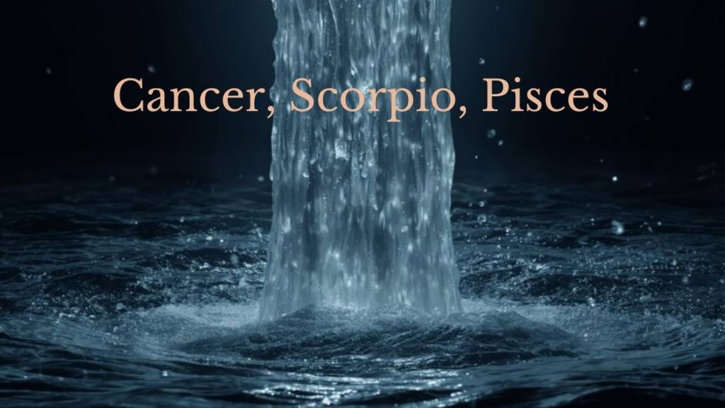 water signs, waterfall